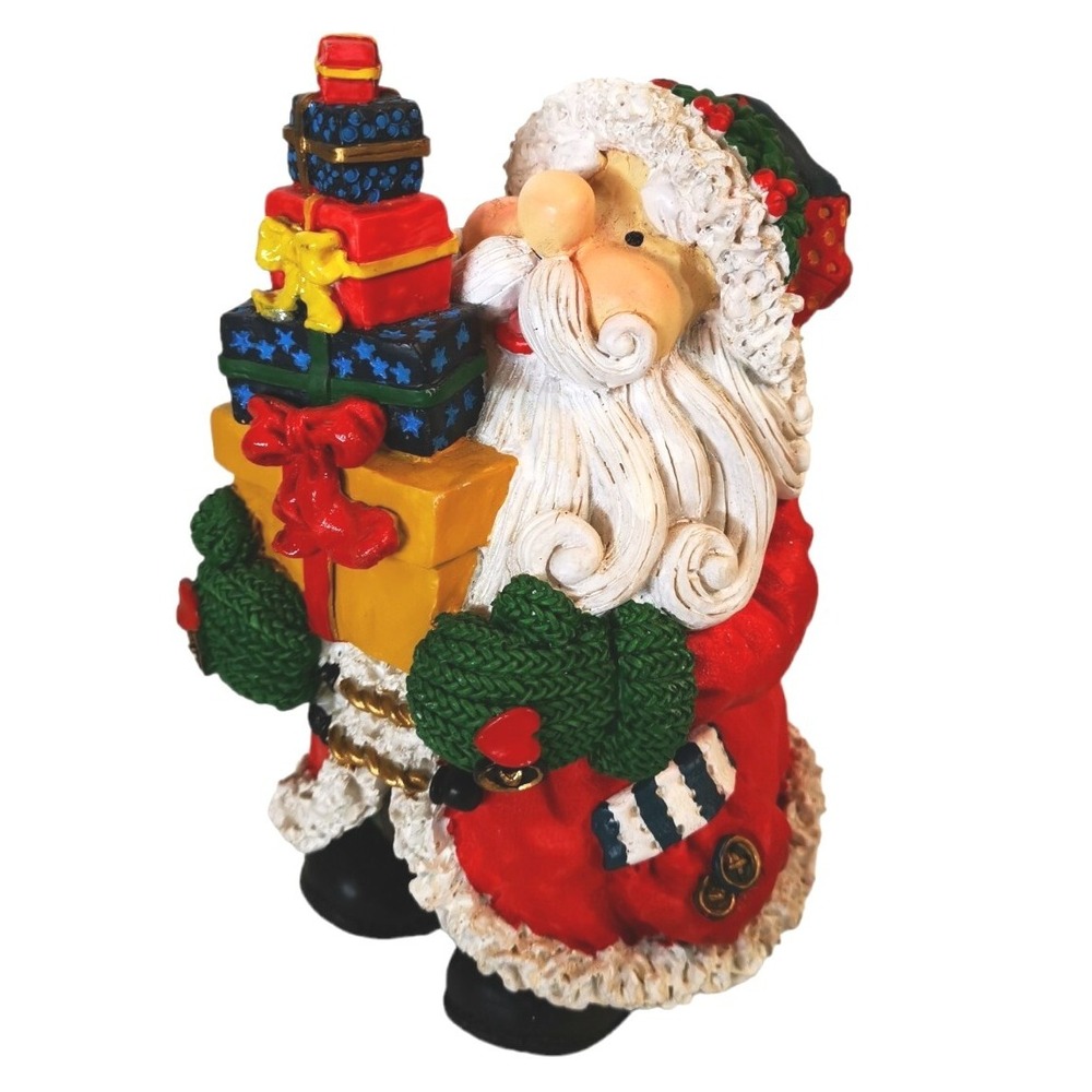 Vintage Santa Claus with Presents "8 Height Figure Statue 1997 Christmas Decor